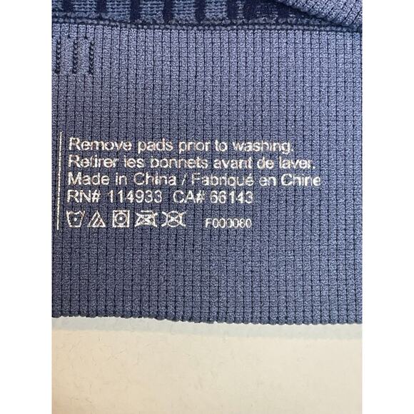 Ryka Womens Striped Stretchable  Sport Bra Adjustable Strap Size Large Blue - Picture 4 of 4